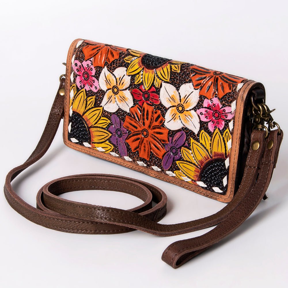American Darling Organiser Hair-On Hand Tooled Genuine Leather