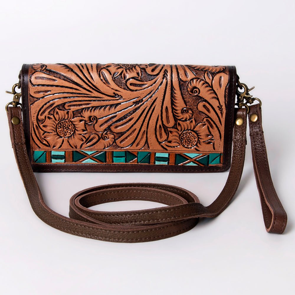 American Darling Organiser Hair-On Hand Tooled Genuine Leather