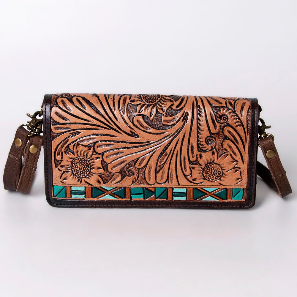 American Darling Organiser Hair-On Hand Tooled Genuine Leather
