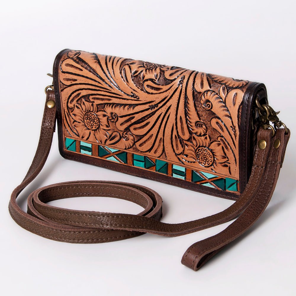 American Darling Organiser Hair-On Hand Tooled Genuine Leather