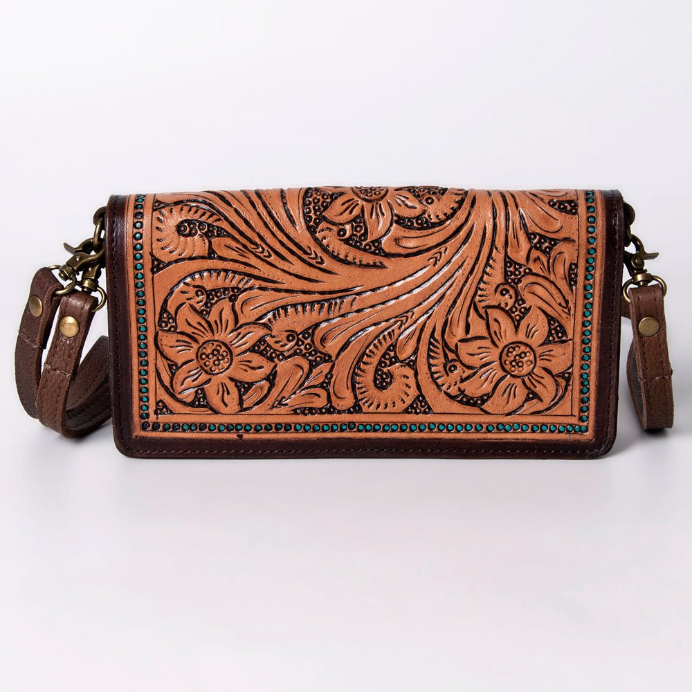 American Darling Organiser Hair-On Hand Tooled Genuine Leather
