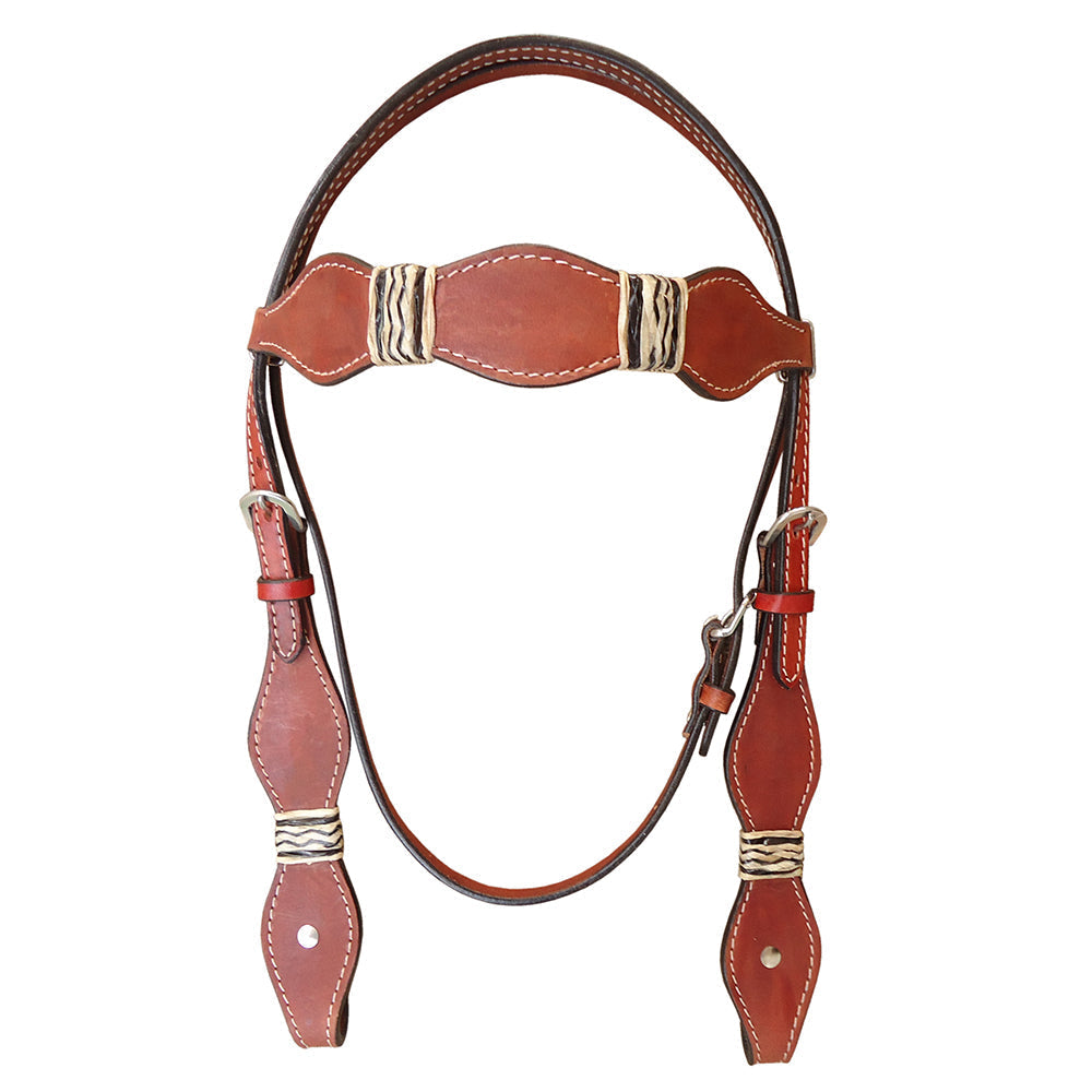 Hilason Western Horse Headstall Bridle American Leather Tan