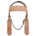 Hilason Western Horse Headstall Bridle American Leather Tan