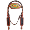 HILASON Western Horse Headstall Breast Collar Tack Set Genuine American Leather