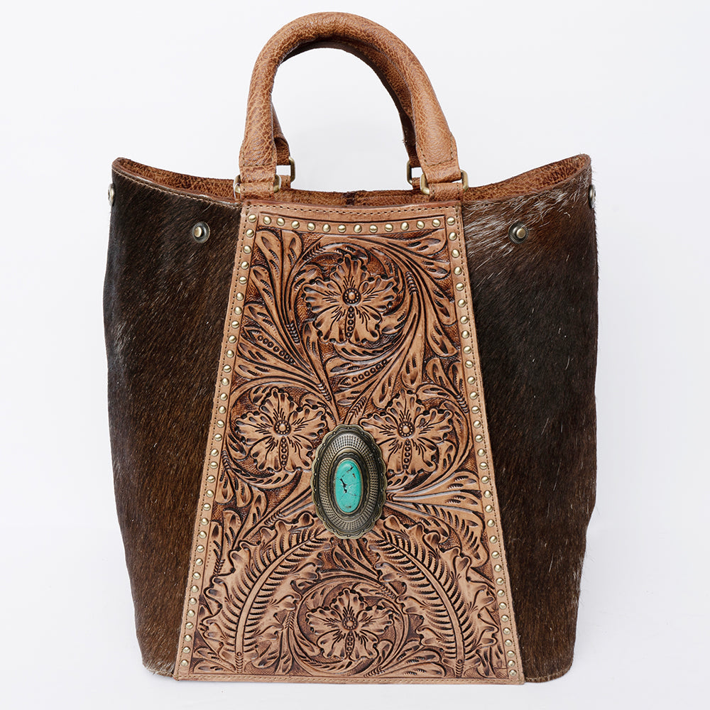 American Darling Hand Tooled Hair-On Genuine Leather