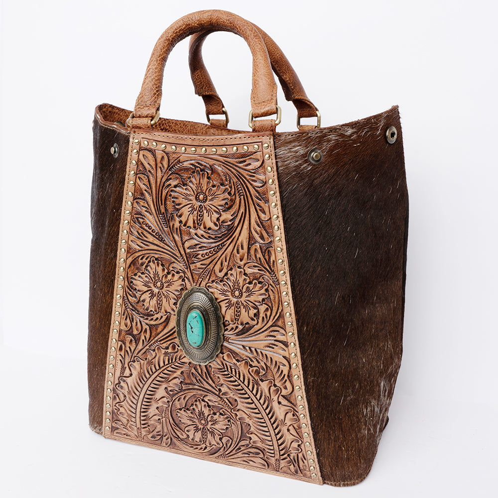 American Darling Hand Tooled Hair-On Genuine Leather