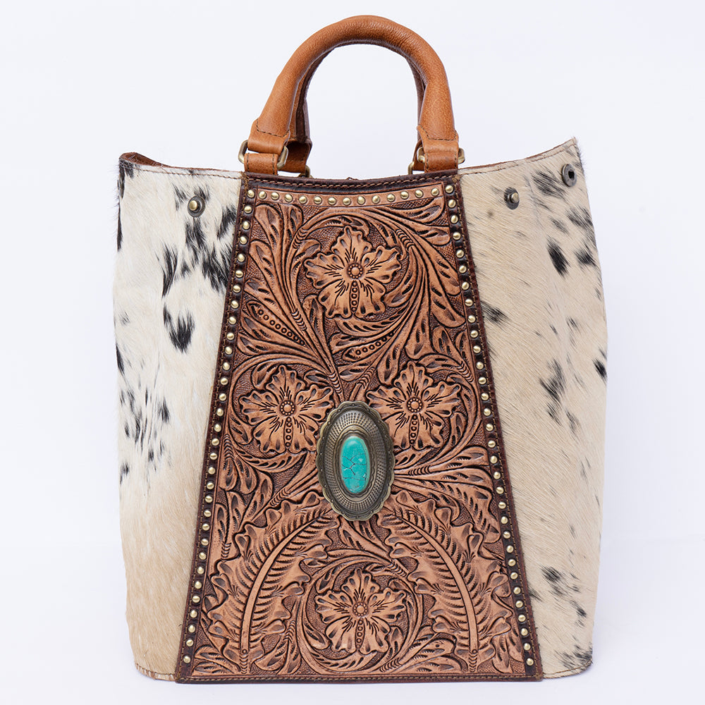 American Darling Hand Tooled Hair-On Genuine Leather