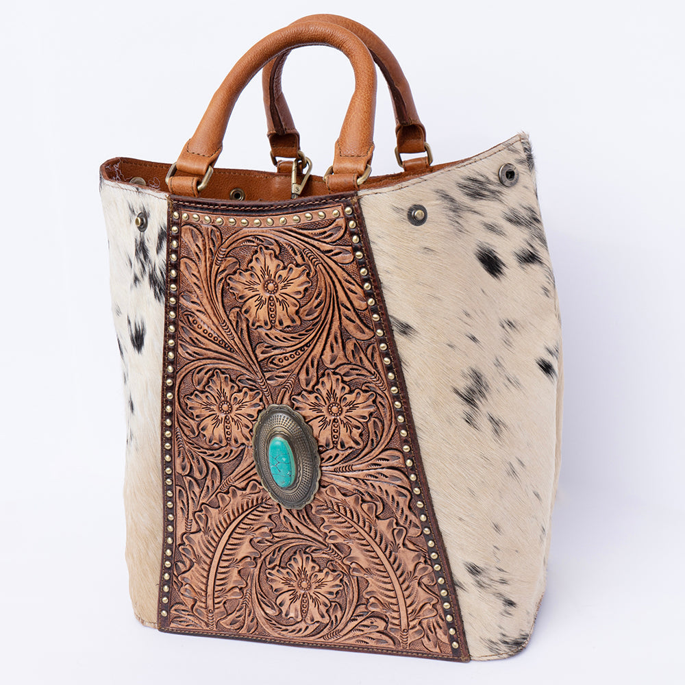 American Darling Hand Tooled Hair-On Genuine Leather