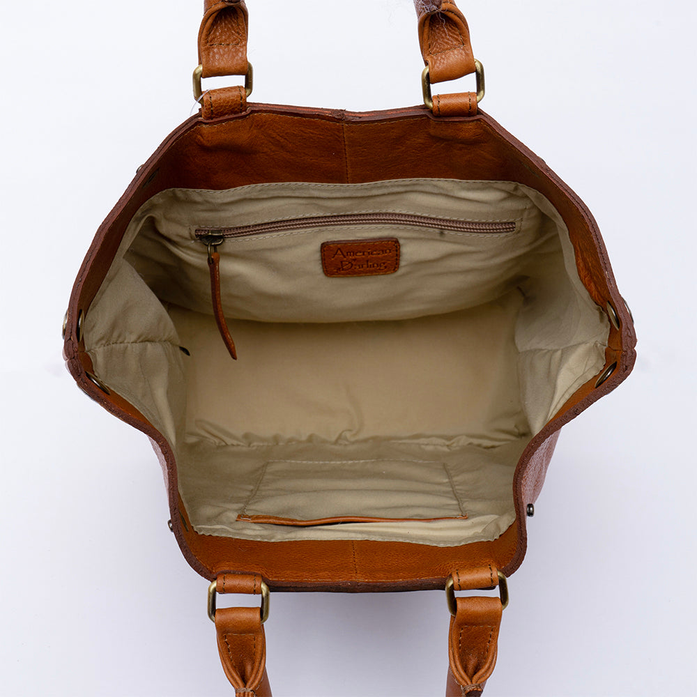 American Darling Hand Tooled Hair-On Genuine Leather