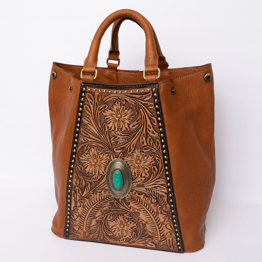 American Darling Hand Tooled Hair-On Genuine Leather