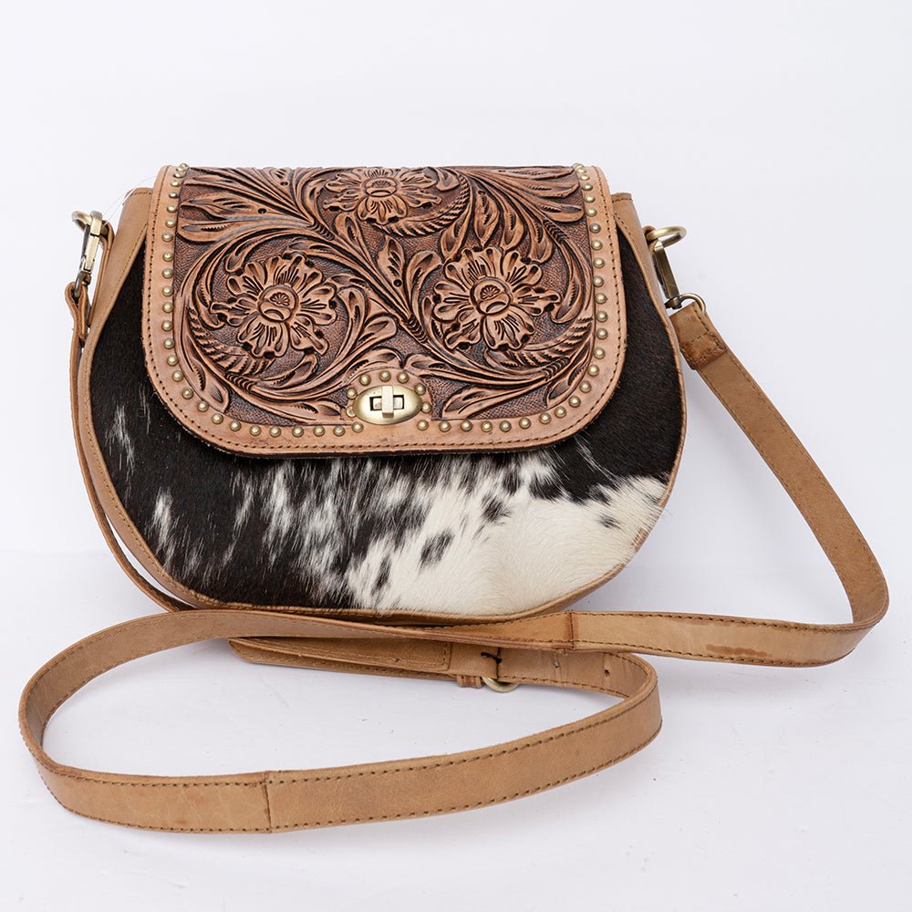 American Darling Hand Tooled Hair-On Genuine Leather