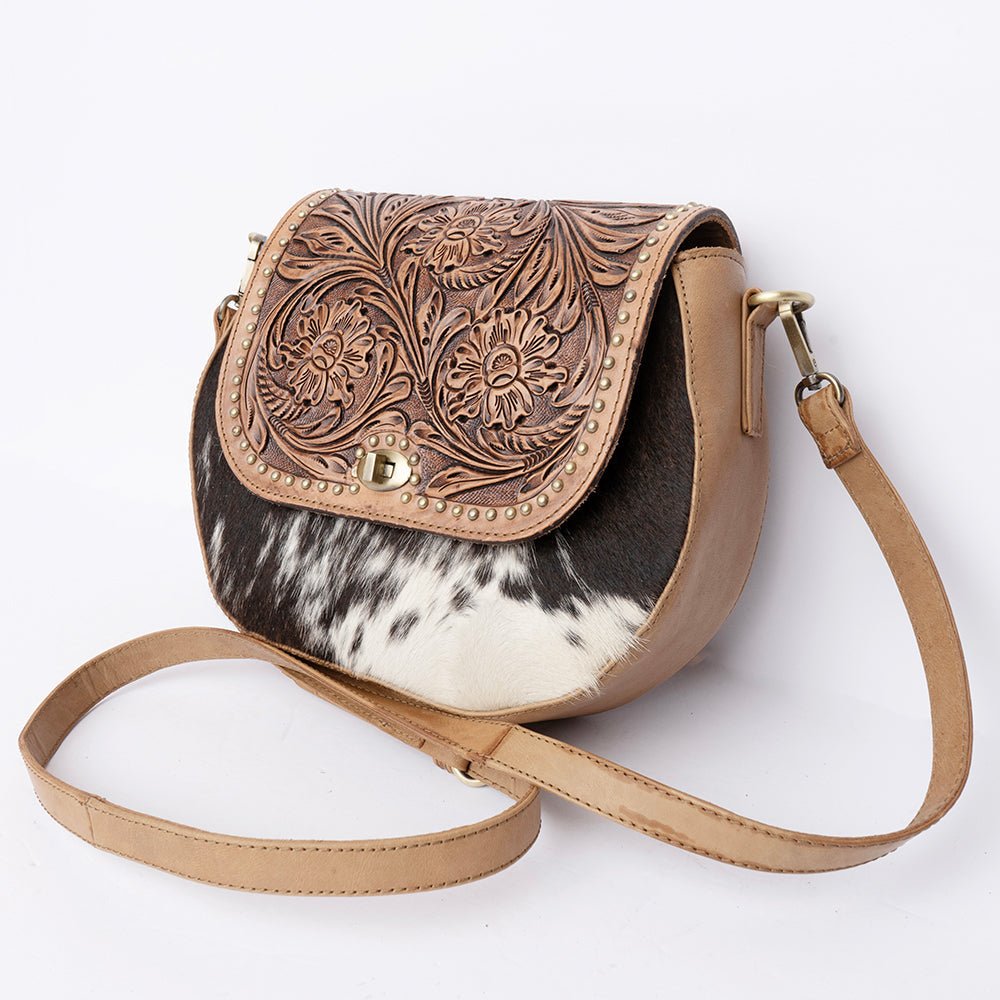 American Darling Hand Tooled Hair-On Genuine Leather
