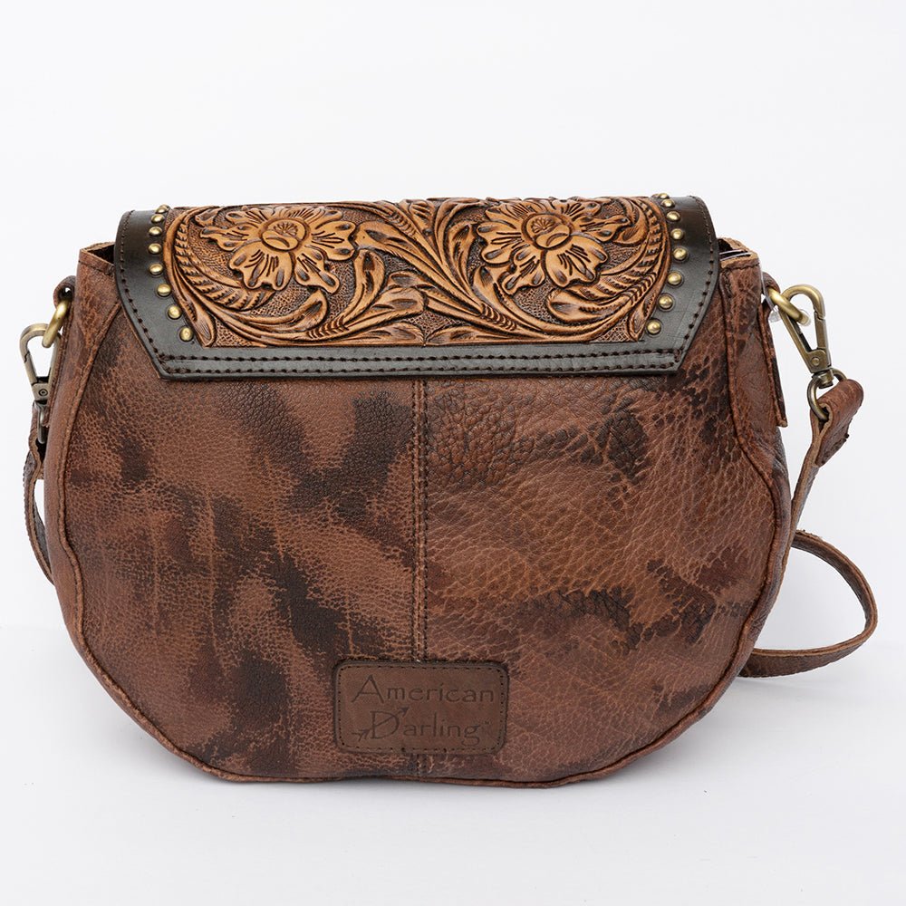 American Darling Hand Tooled Hair-On Genuine Leather