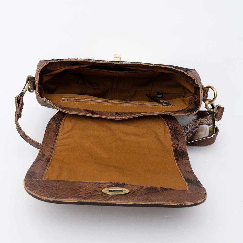 American Darling Hand Tooled Hair-On Genuine Leather