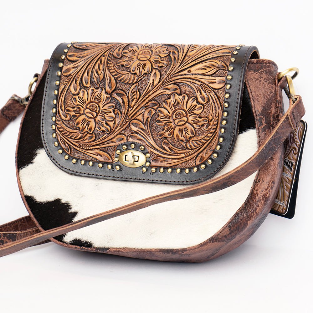 American Darling Hand Tooled Hair-On Genuine Leather
