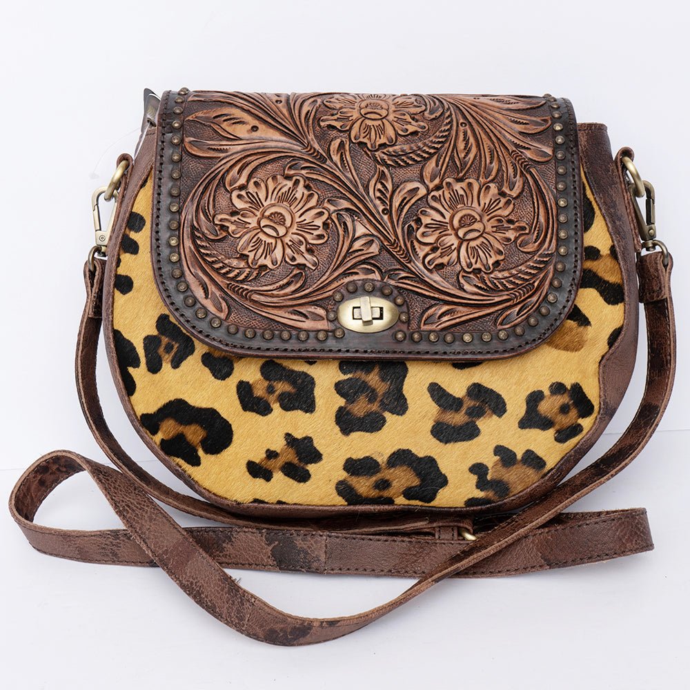 American Darling Hand Tooled Hair-On Genuine Leather