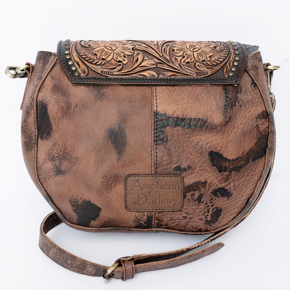 American Darling Hand Tooled Hair-On Genuine Leather