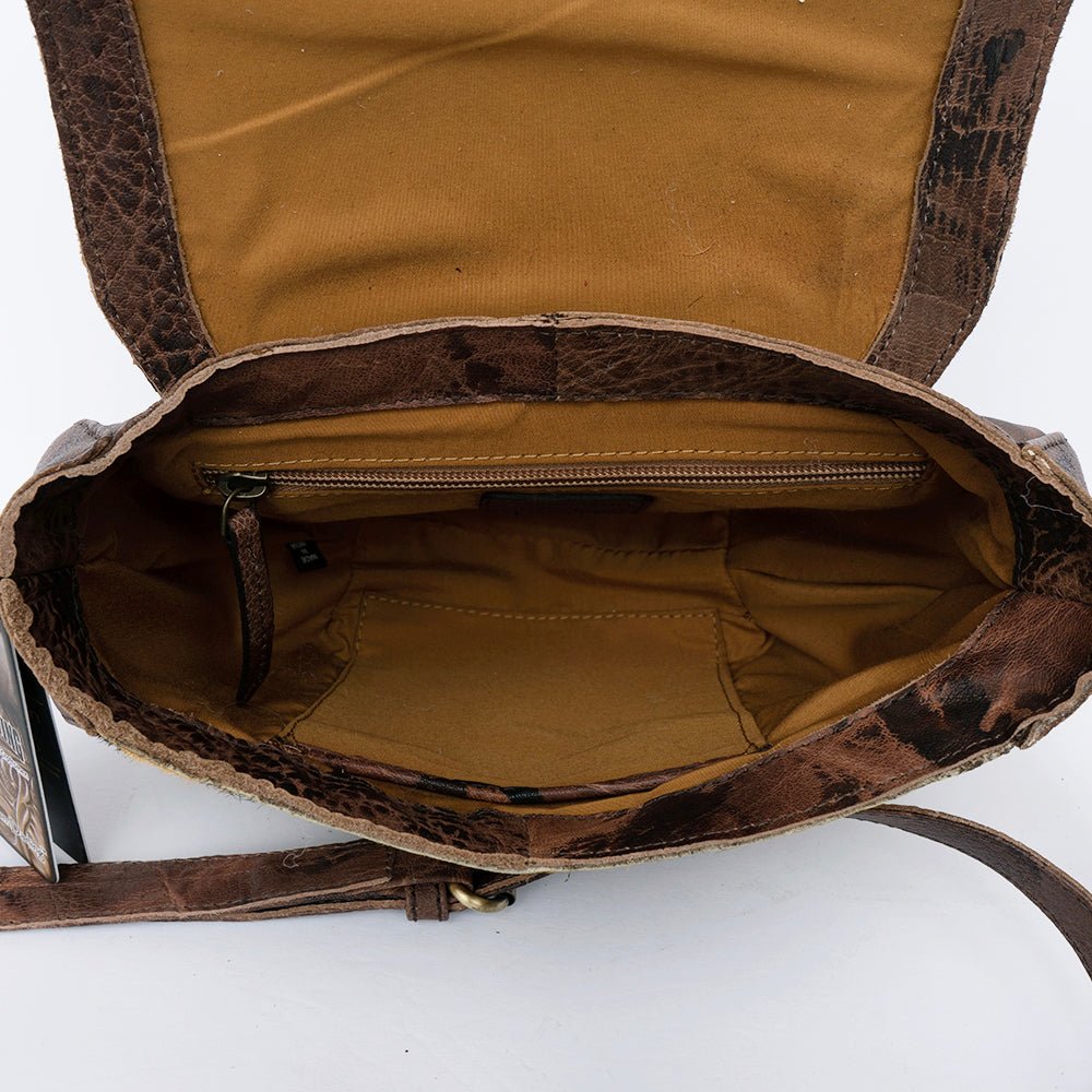 American Darling Hand Tooled Hair-On Genuine Leather