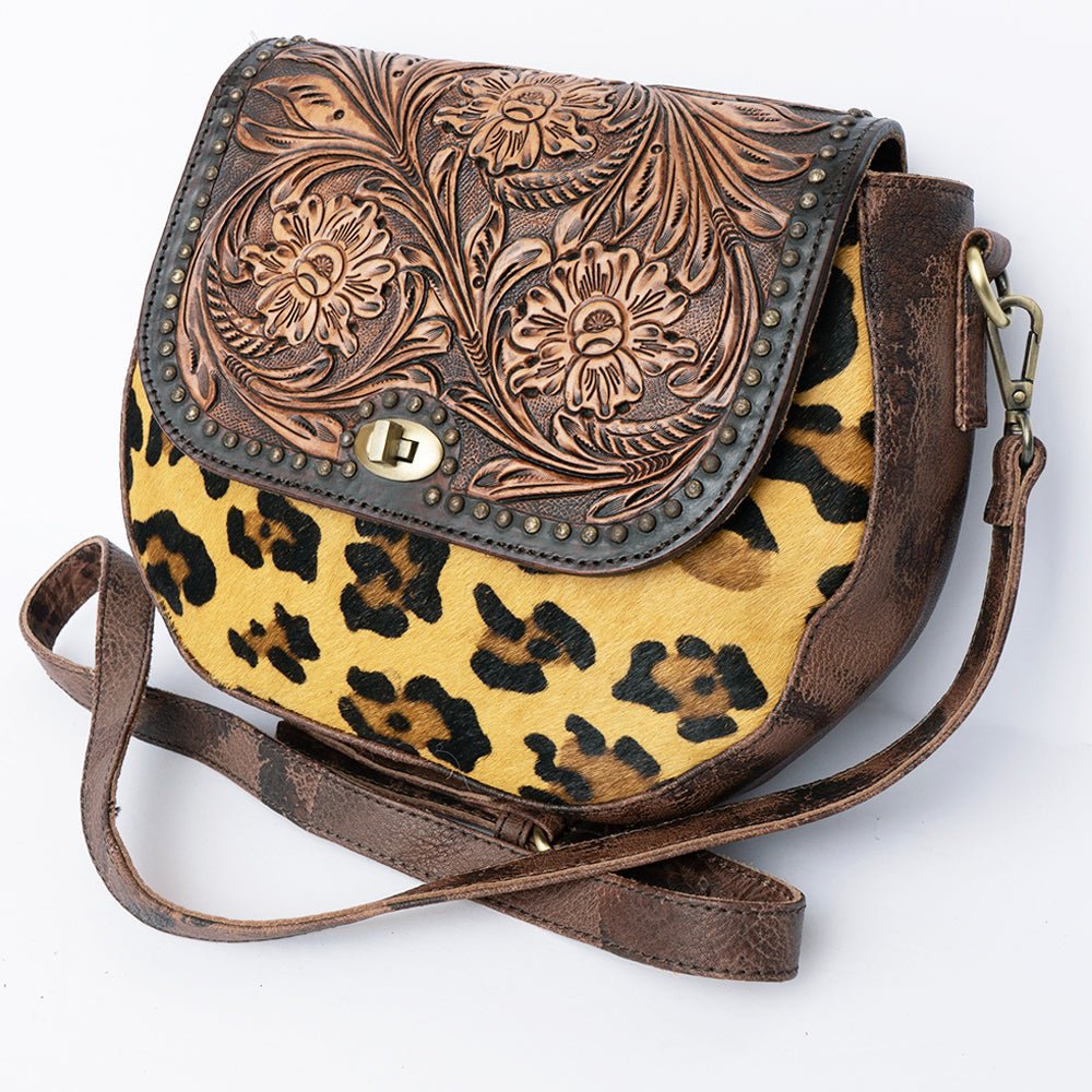 American Darling Hand Tooled Hair-On Genuine Leather