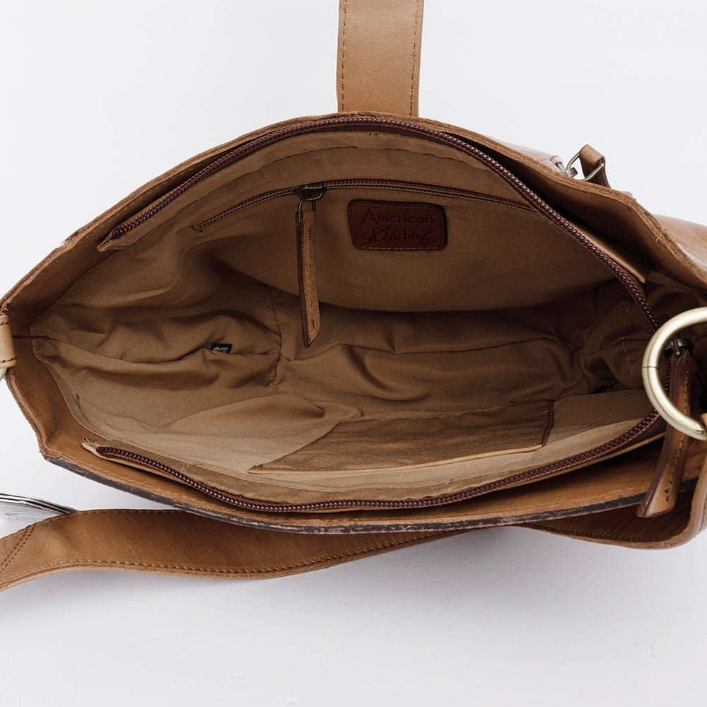 American Darling ADBGI221A Hand-Tooled Leather Shopper Bag