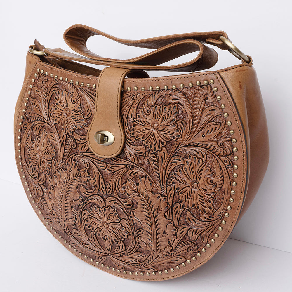 American Darling ADBGI221A Hand-Tooled Leather Shopper Bag