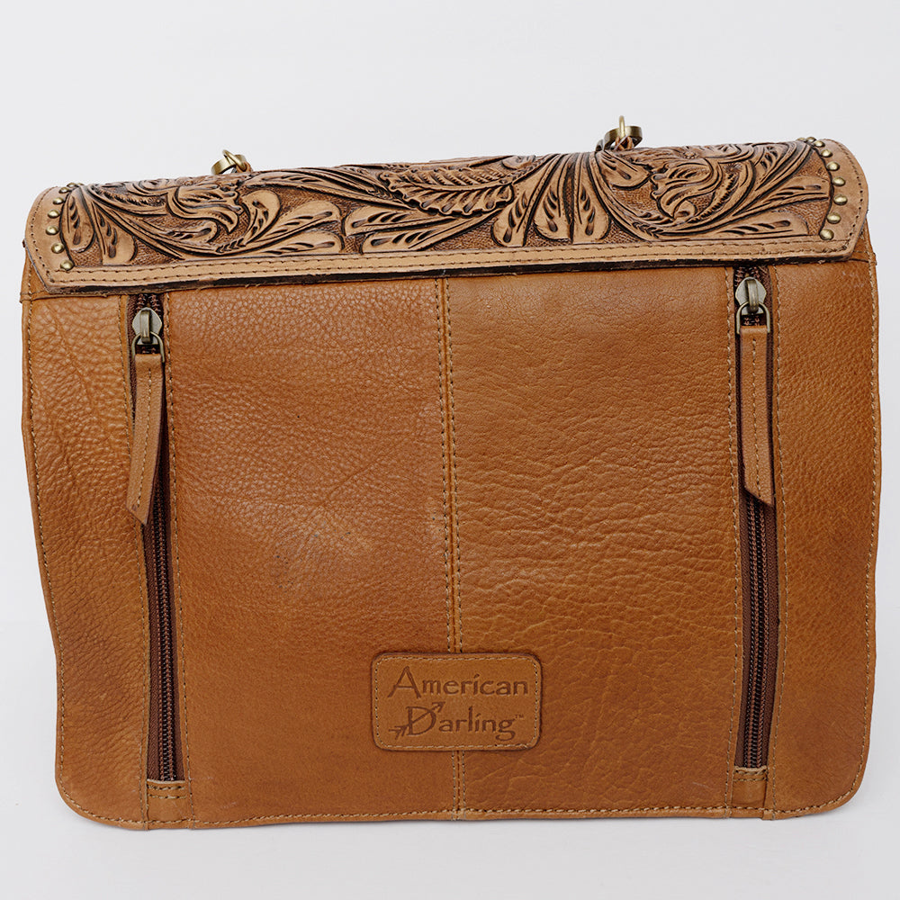 American Darling Hand-Tooled Genuine Leather Bag
