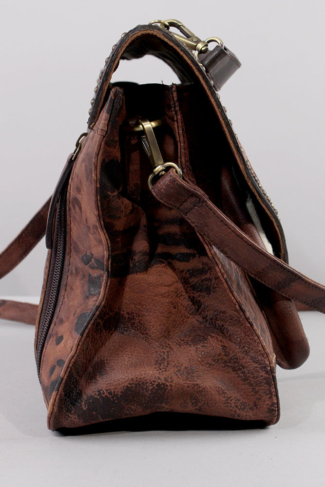 American Darling Cross Body Hand Tooled Hair on Genuine Leather Western Women Bag | Handbag Purse Crossbody for Cute