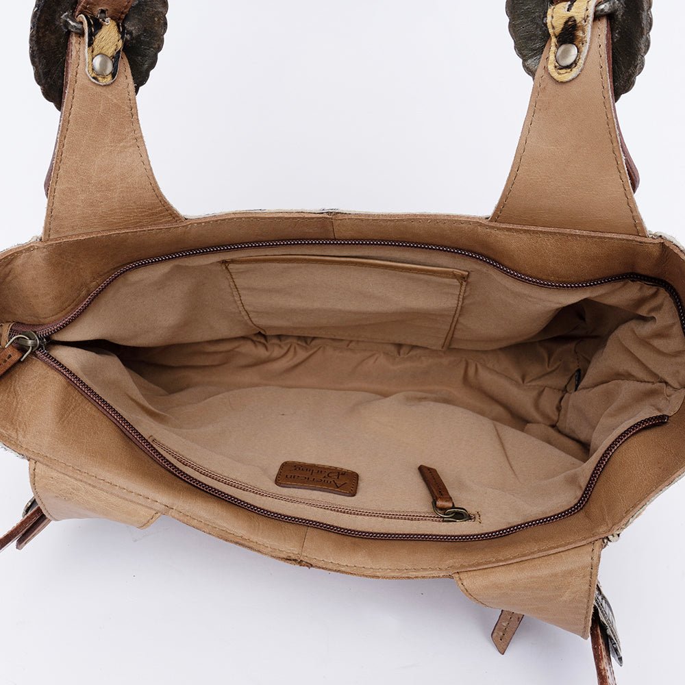 American Darling Hand Tooled Hair-On Genuine Leather