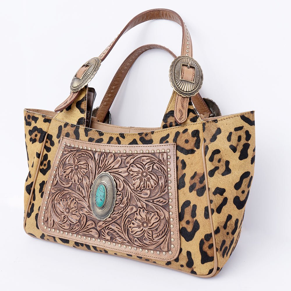 American Darling Hand Tooled Hair-On Genuine Leather