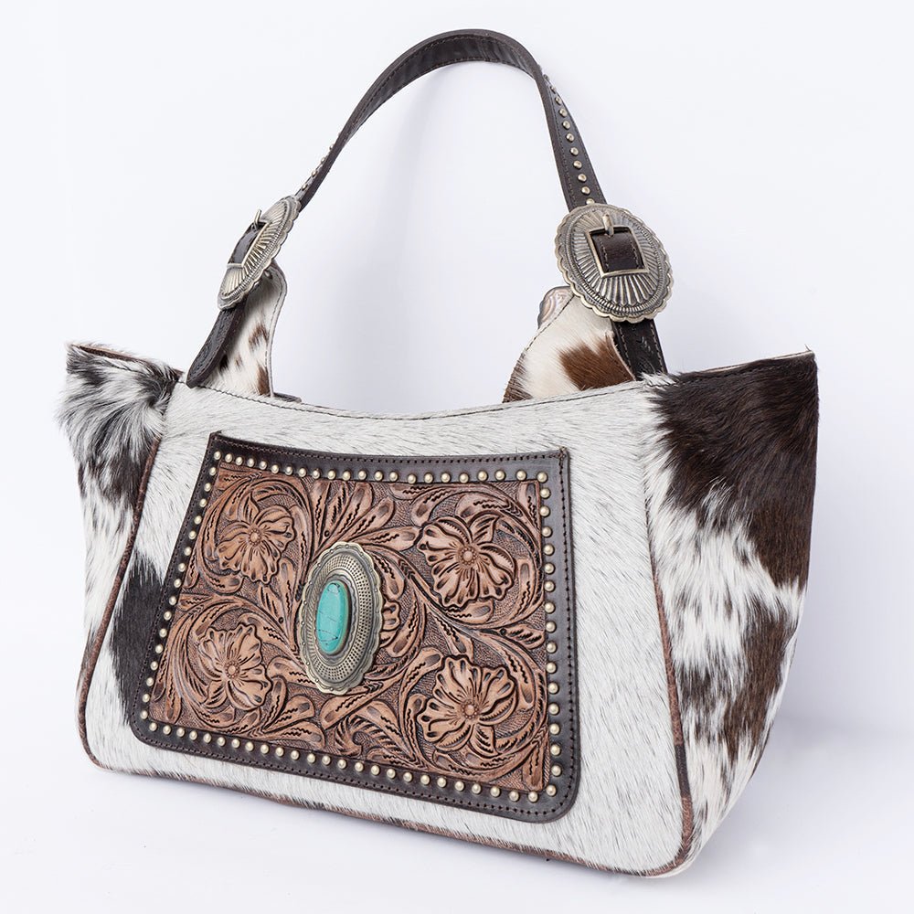 American Darling Hand Tooled Hair-On Genuine Leather