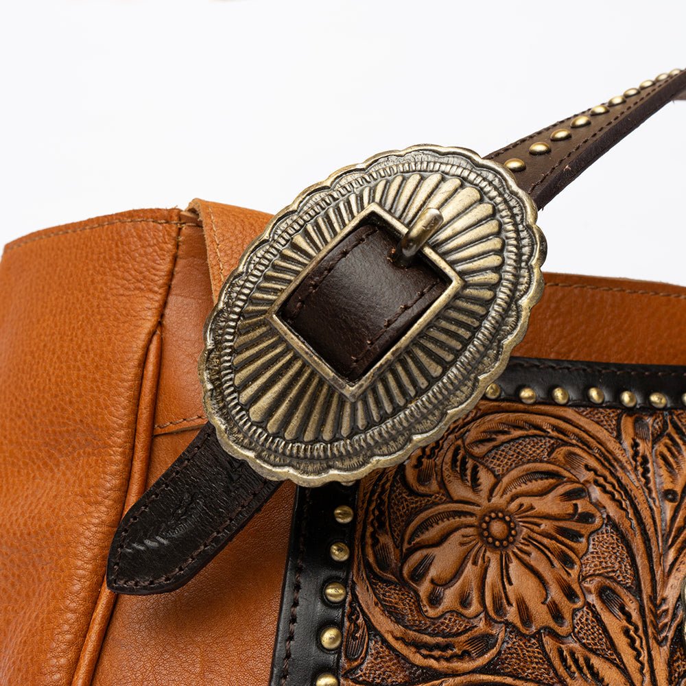 American Darling Hand Tooled Hair-On Genuine Leather