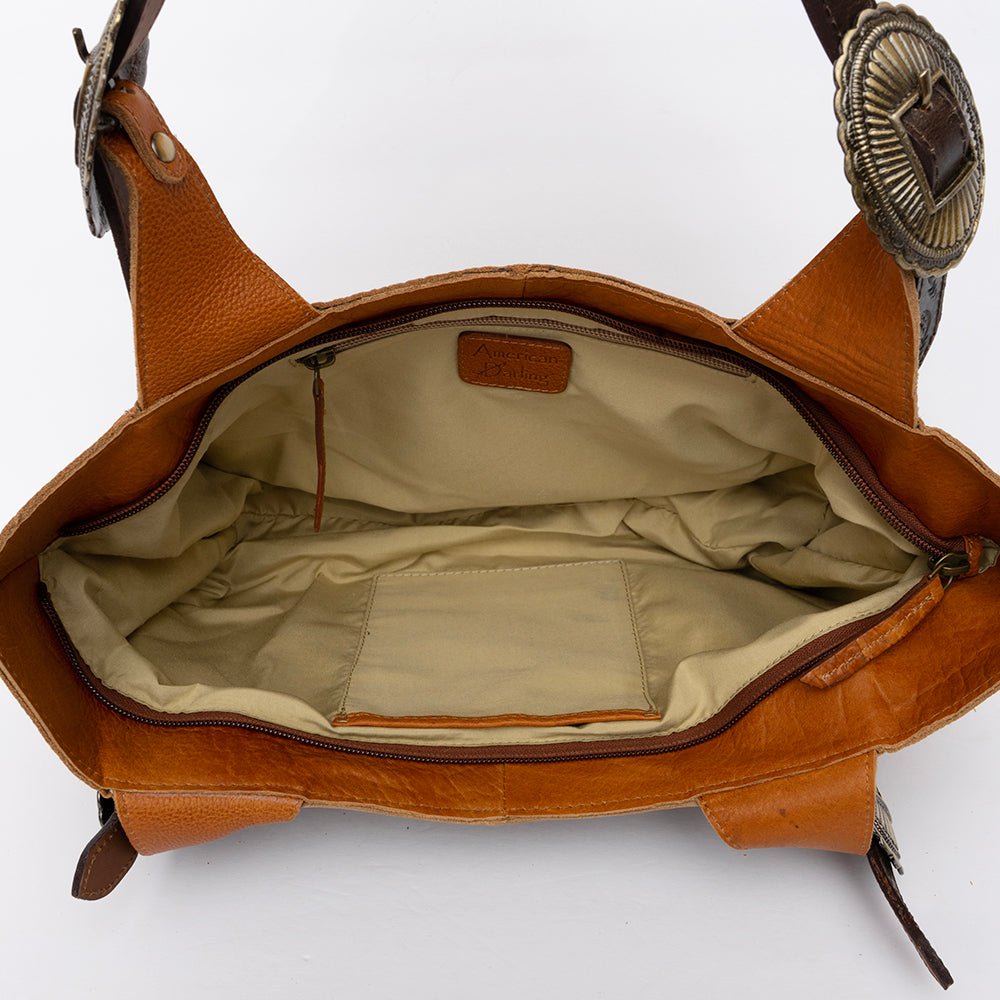 American Darling Hand Tooled Hair-On Genuine Leather