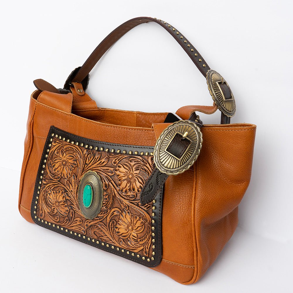 American Darling Hand Tooled Hair-On Genuine Leather