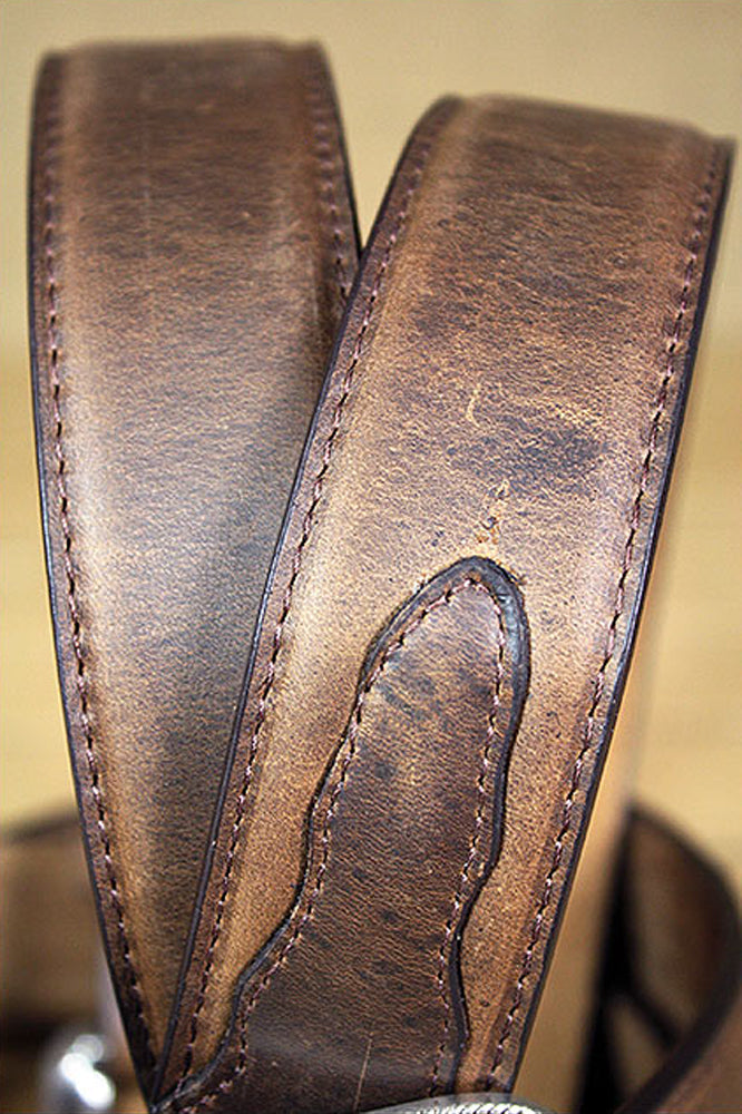 3D Crazy Correct Brown Men'S Western Basic Leather Belt