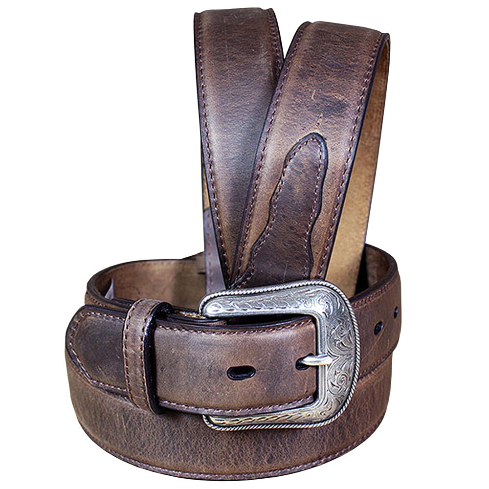 3D Crazy Correct Brown Men'S Western Basic Leather Belt