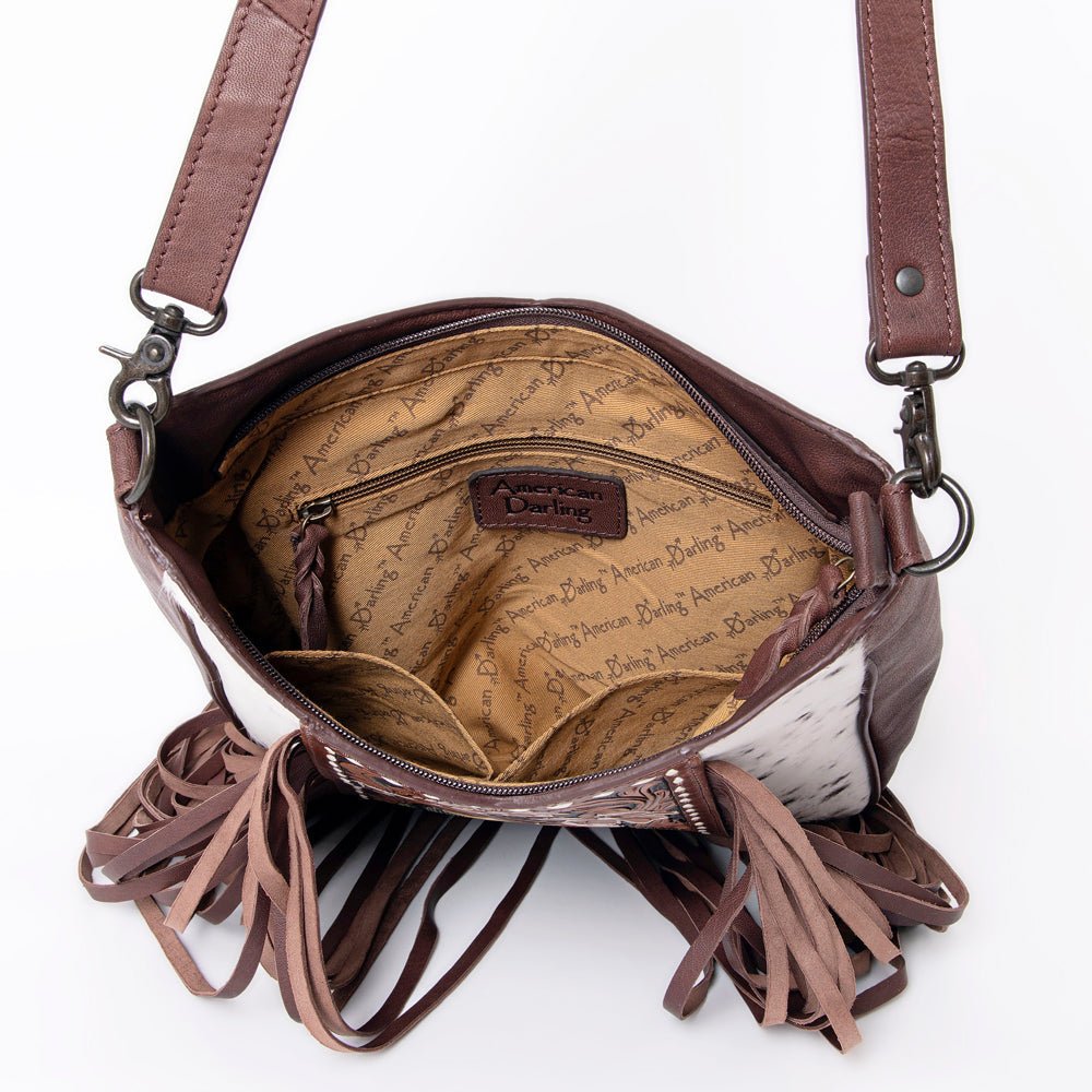 American Darling Hand Tooled Hair-On Genuine Leather