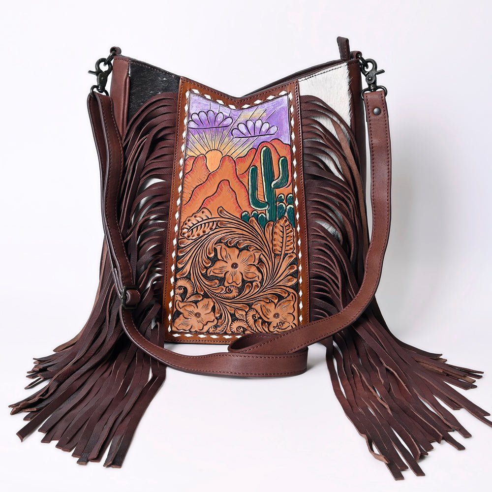 American Darling Hand Tooled Hair-On Genuine Leather