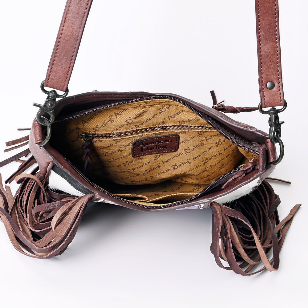 American Darling Hand Tooled Hair-On Genuine Leather