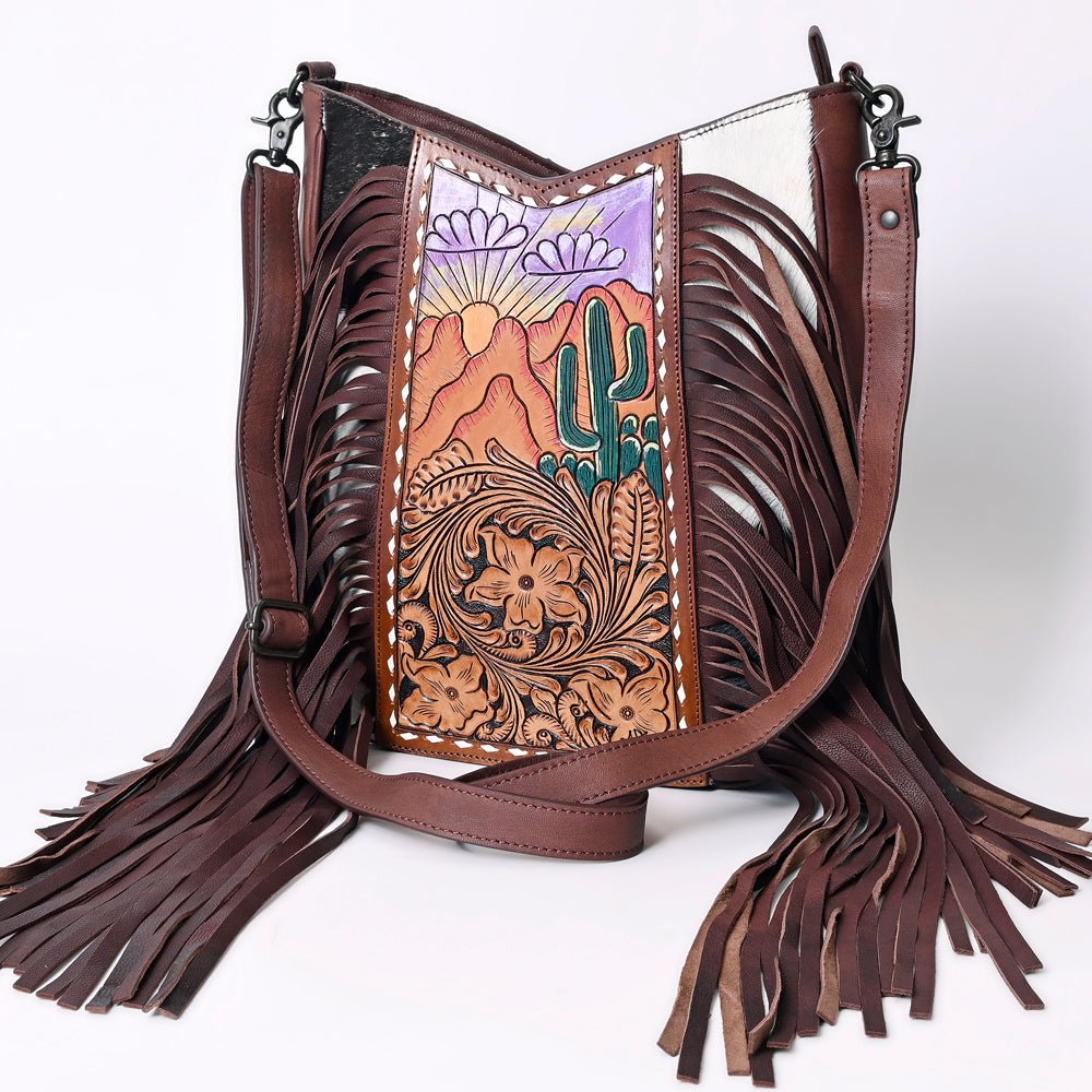 American Darling Hand Tooled Hair-On Genuine Leather