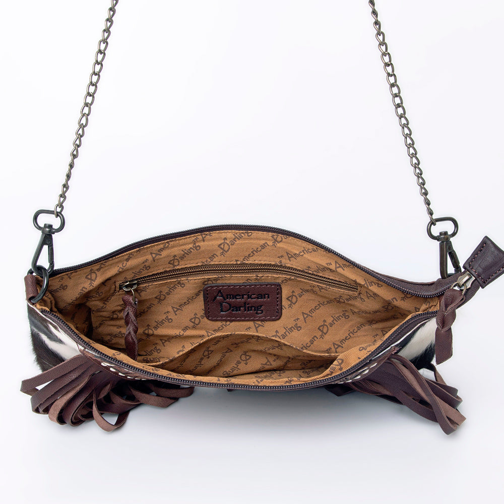 American Darling Cross Body I Hand Tooled Hair-On Genuine Leather Women Bag Western Handbag Purse