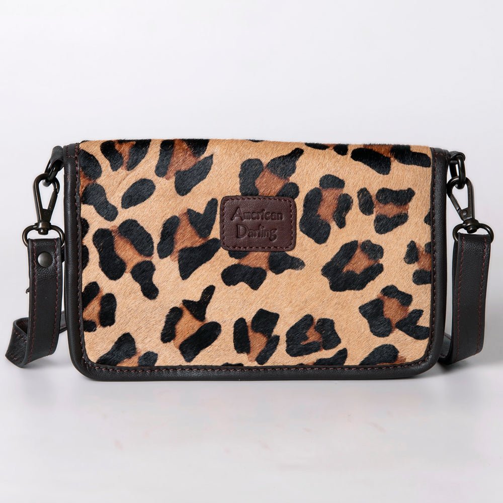 American Darling Crossbody Hand Tooled Hair-On Genuine Leather