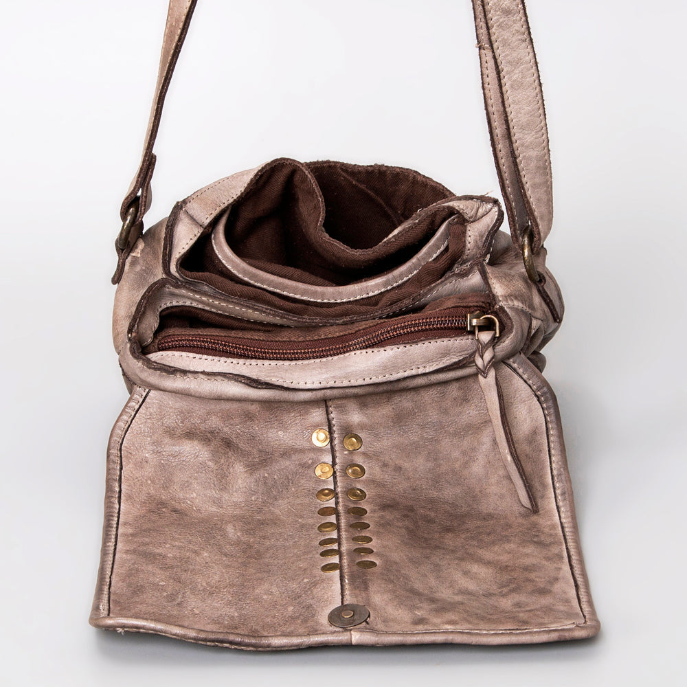 Never Mind Crossbody Vintage Handmade Genuine Cowhide Leather