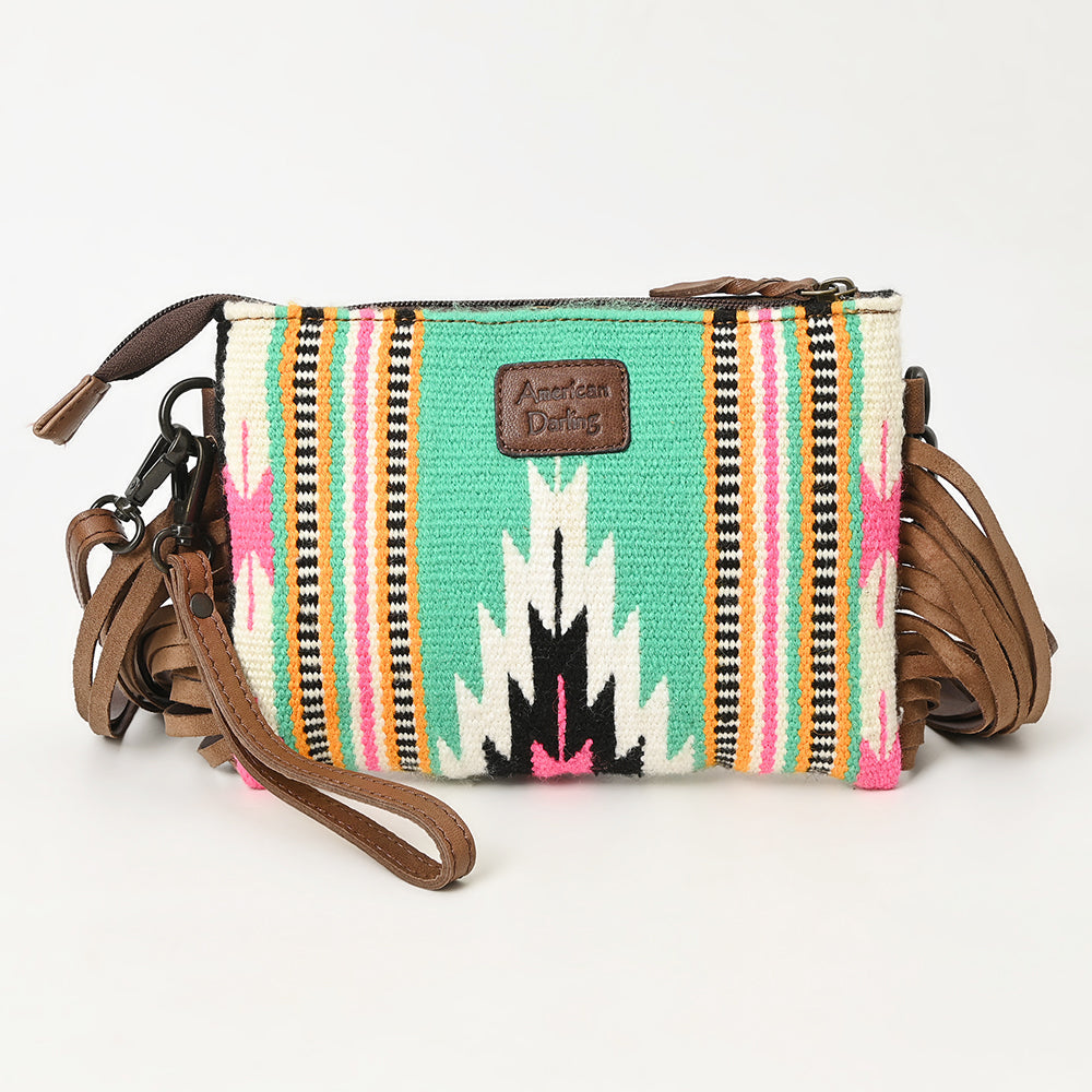American Darling Crossbody Hand Tooled Saddle Blanket Genuine Leather