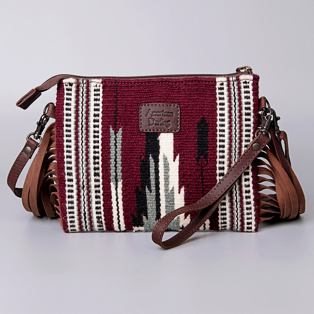 American Darling Crossbody Hand Tooled Saddle Blanket Genuine Leather