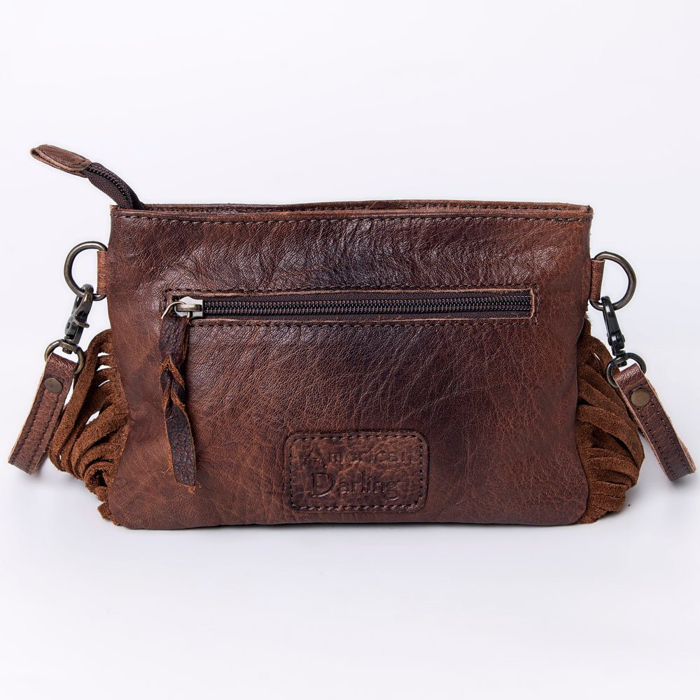 American Darling Small Crossbody Hand Tooled Hair-On Genuine Leather