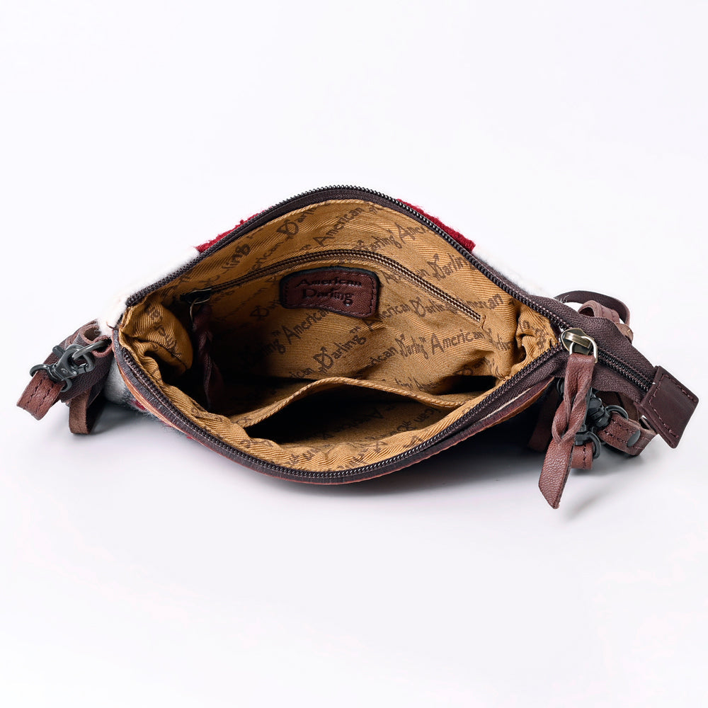 American Darling Crossbody Hand Tooled Saddle Blanket Genuine Leather