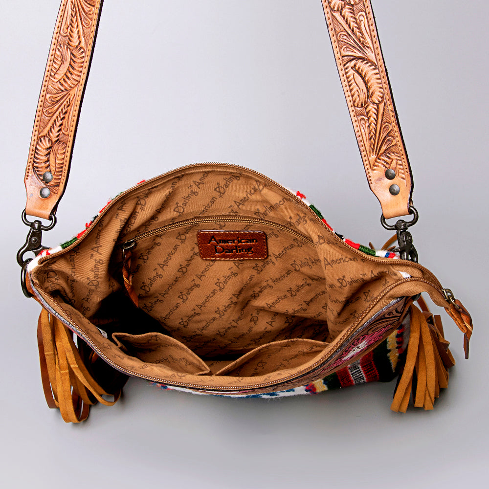 American Darling Crossbody Hand Tooled Saddle Blanket Genuine Leather Women Bag Western Handbag Purse