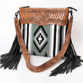 American Darling Hand-Tooled Saddle Blanket Leather Crossbody Bag