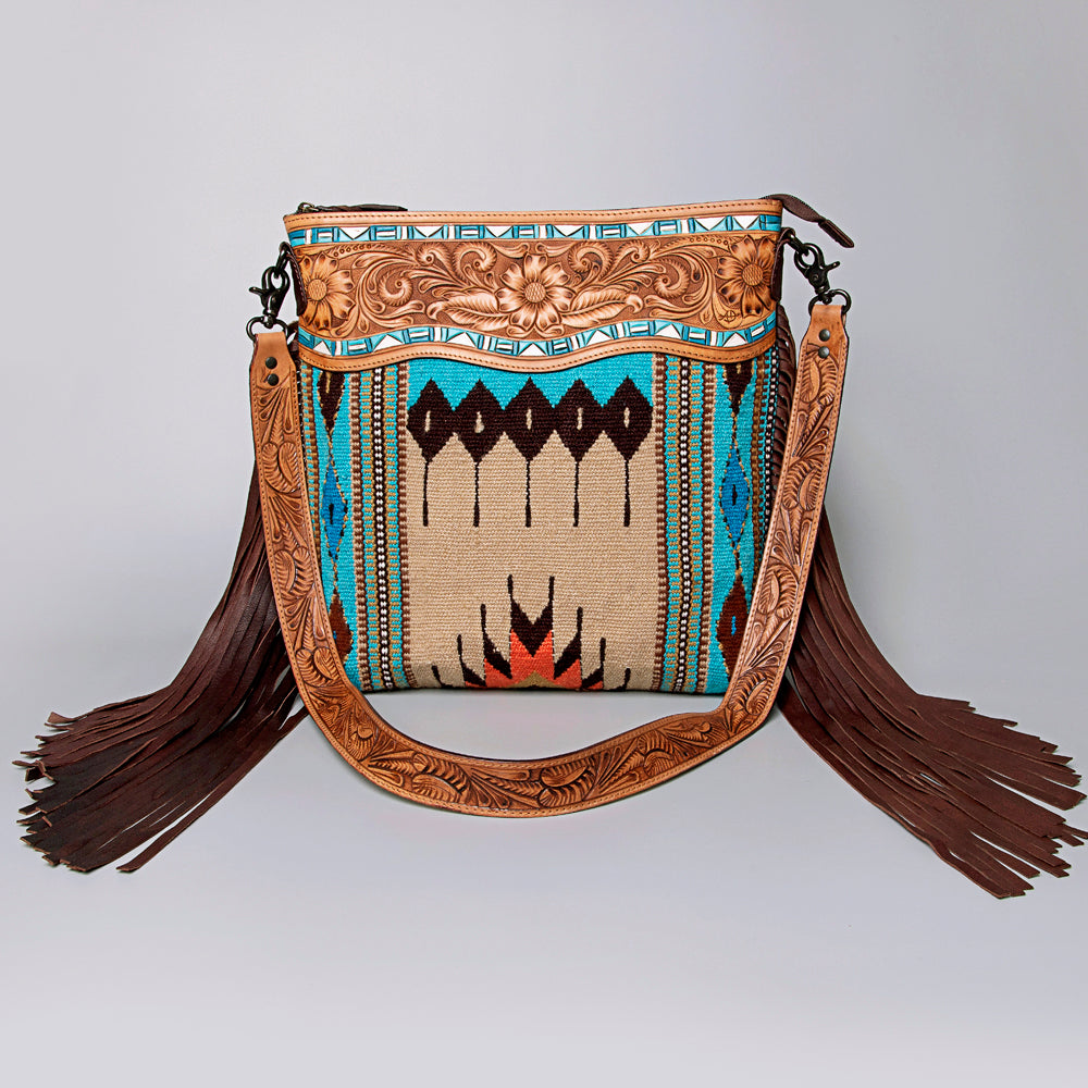 American Darling Crossbody Hand Tooled Saddle Blanket Genuine Leather Women Bag Western Handbag Purse