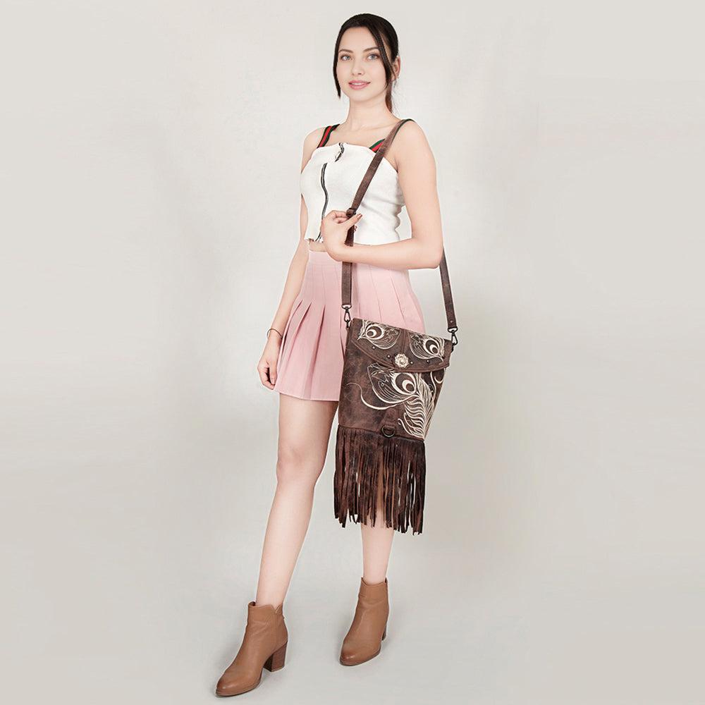 American Darling Genuine Leather Messenger Bag